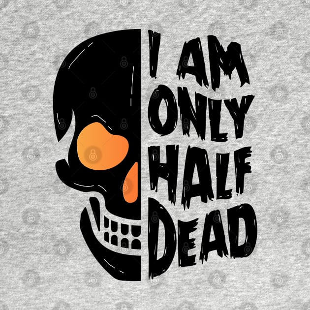 Halloween Half Dead Skull by attire zone